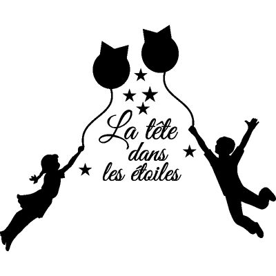 Ambiance-sticker - Sticker citation la tête dans les étoiles - décoration enfants - sticker mural - Sticker - Publicité Ambiance-sticker - Sticker citation la tête dans les étoiles - décoration enfants - sticker mural - Sticker - Publicité