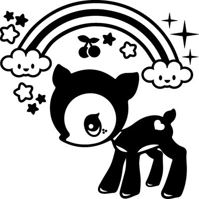 Generic - Sticker bébé biche arc-en-ciel - Biche - Arc-en-ciel - Sticker - Publicité Generic - Sticker bébé biche arc-en-ciel - Biche - Arc-en-ciel - Sticker - Publicité