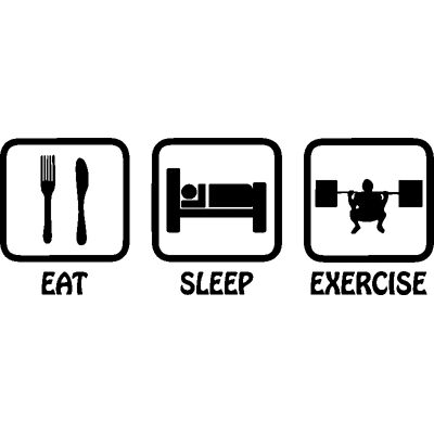 Ambiance-sticker - EatSleepExercise - Manger - Dormir - Sticker - Publicité Ambiance-sticker - EatSleepExercise - Manger - Dormir - Sticker - Publicité
