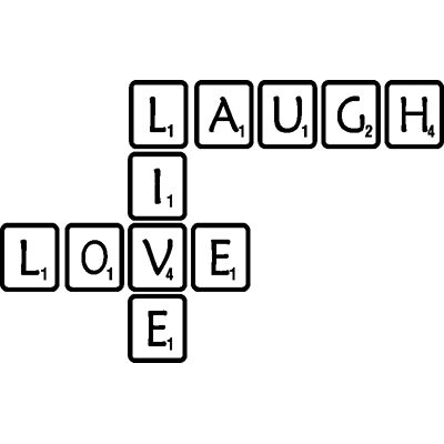 Ambiance-sticker - Sticker puzzle laugh live love - Publicité Ambiance-sticker - Sticker puzzle laugh live love - Publicité