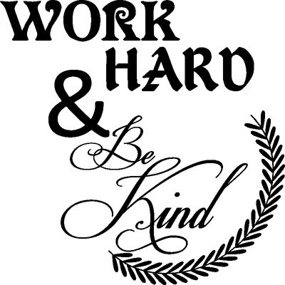 Ambiance-sticker - Work hard & be kind - Sticker mural - Publicité Ambiance-sticker - Work hard & be kind - Sticker mural - Publicité