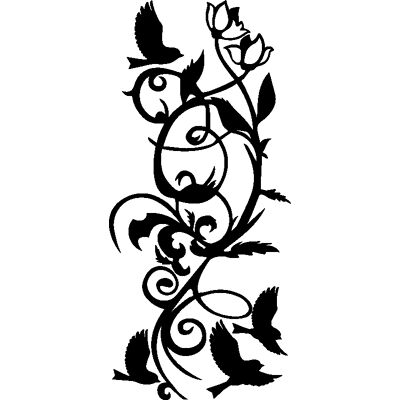 Ambiance-sticker - Plante fleurie et oiseaux - Decor mural - Sticker - Publicité Ambiance-sticker - Plante fleurie et oiseaux - Decor mural - Sticker - Publicité
