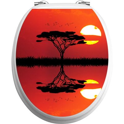 Ambiance-sticker - Coucher du soleil Africain - Abattant de toilette - Décor autocollant - Sticker - Publicité Ambiance-sticker - Coucher du soleil Africain - Abattant de toilette - Décor autocollant - Sticker - Publicité