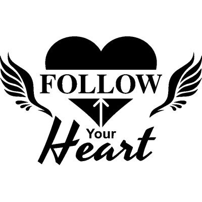 Ambiance-sticker - Follow your heart - avec des ailes - Sticker - Publicité Ambiance-sticker - Follow your heart - avec des ailes - Sticker - Publicité