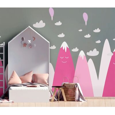 Autocollant mural Scandinavian Mountains pour enfants - 50x75cm Autocollant mural Scandinavian Mountains pour enfants - 50x75cm