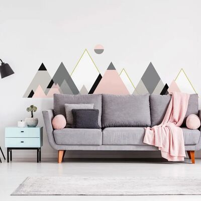 Adesivo Murale Montagne Scandinave Ambiance Sticker - 50x75cm Adesivo Murale Montagne Scandinave Ambiance Sticker - 50x75cm