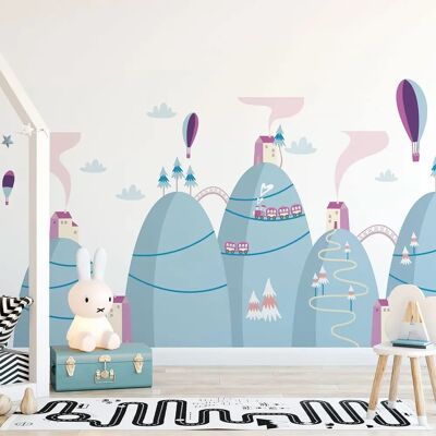Skandynawski góra naklejka AMBIANCE STICKER Gorące balony 100x150cm Skandynawski góra naklejka AMBIANCE STICKER Gorące balony 100x150cm