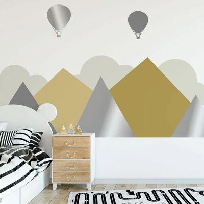 AMBIANCE STICKER Skandynawskie Góry Naklejka na Ścianę - 80x105cm AMBIANCE STICKER Skandynawskie Góry Naklejka na Ścianę - 80x105cm
