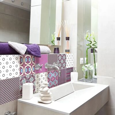 Ambiance Cement Tile Wall Stickers - 9 pcs 30x30cm Ambiance Cement Tile Wall Stickers - 9 pcs 30x30cm