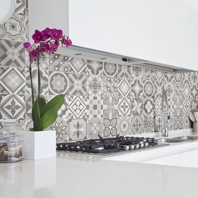 Pegatinas de Pared Ambiance - Azulejos de Cemento - 24 uds Pegatinas de Pared Ambiance - Azulejos de Cemento - 24 uds