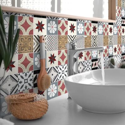 Pegatinas de pared Azulejo de cemento Ambiance Stickers - 9 uds 60x60cm Pegatinas de pared Azulejo de cemento Ambiance Stickers - 9 uds 60x60cm