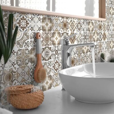 Ambiance Cement Tile Wall Stickers - 60x90cm, 24 pcs Ambiance Cement Tile Wall Stickers - 60x90cm, 24 pcs