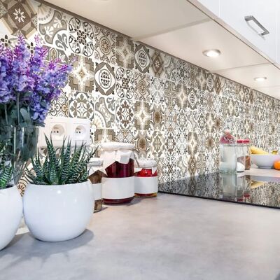 Zeniaha Cement Tile Wall Stickers - 120x200cm - 60 pcs Zeniaha Cement Tile Wall Stickers - 120x200cm - 60 pcs