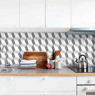 AMBIANCE STICKERS Geometrische Cementtegel Muurstickers - 9 Stickers AMBIANCE STICKERS Geometrische Cementtegel Muurstickers - 9 Stickers