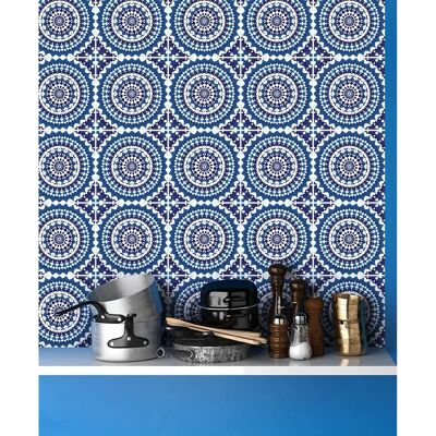 AMBIANCE STICKERS Etnische Cementtegel Muurstickers - 24 Stickers 10x10cm AMBIANCE STICKERS Etnische Cementtegel Muurstickers - 24 Stickers 10x10cm