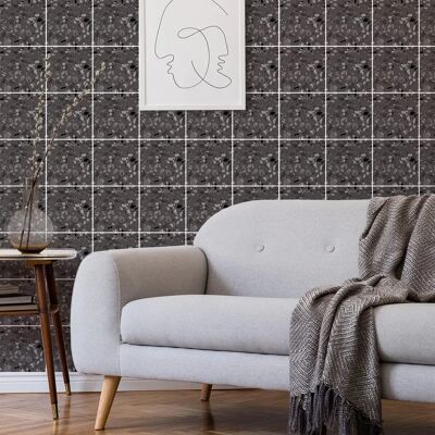 Ambiance Stickers Set of 30 Cement Tile Wall Decals - 75x90cm Ambiance Stickers Set of 30 Cement Tile Wall Decals - 75x90cm