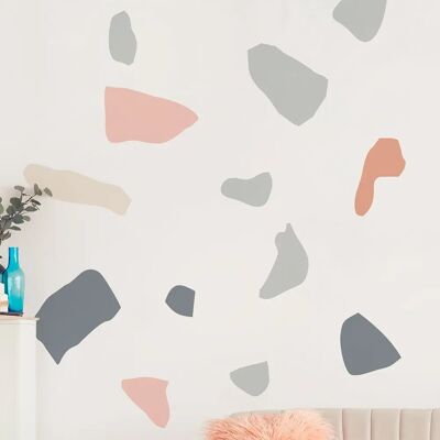 Autocollant mural terrazzo AMBIANCE STICKER - 60x60cm - Publicité Autocollant mural terrazzo AMBIANCE STICKER - 60x60cm - Publicité