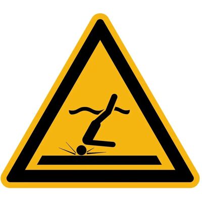 Autocollants d'Avertissement Ambiance - Signal NF ISO 7010 - Laminé étanche - Obstáculo aquatique Autocollants d'Avertissement Ambiance - Signal NF ISO 7010 - Laminé étanche - Obstáculo aquatique