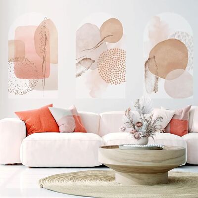 Sticker AMBIANCE BEIGE Archi acquerello Decorazione parete Sticker AMBIANCE BEIGE Archi acquerello Decorazione parete