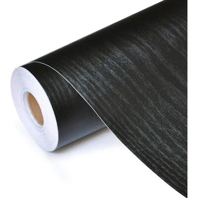 Ambiance Naklejki Z Czarnym Efektem Drewna - 60cm x 30m Ambiance Naklejki Z Czarnym Efektem Drewna - 60cm x 30m