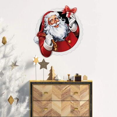 AMBIANCE STICKER Papá Noel Decoración de Navidad - 105x100cm AMBIANCE STICKER Papá Noel Decoración de Navidad - 105x100cm