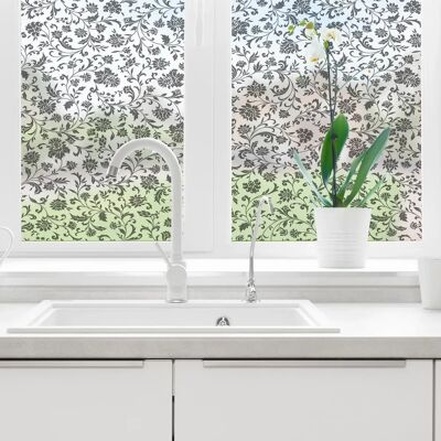 Naklejka Prywatności Czarny Kwiat - 40x100cm Naklejka Prywatności Czarny Kwiat - 40x100cm