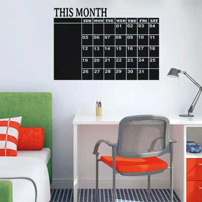 Pegatinas de Pared Calendario Negro - 110x160cm Pegatinas de Pared Calendario Negro - 110x160cm