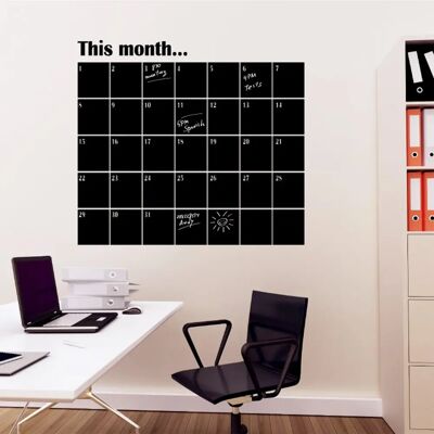 Autocollant Murale Calendrier Pizarra - 200x50cm - AMBIANCE STICKER - Publicité Autocollant Murale Calendrier Pizarra - 200x50cm - AMBIANCE STICKER - Publicité