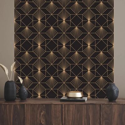 AMBIANCE STICKERS Tapeta Geometryczna Art Déco - 300x60 cm AMBIANCE STICKERS Tapeta Geometryczna Art Déco - 300x60 cm