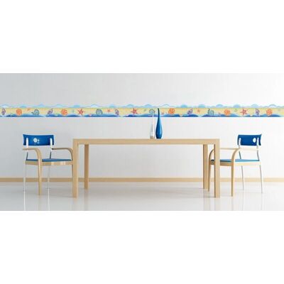 Ambiance-sticker - Sticker plage mer coquillages en frise - 70x50 cm - Publicité Ambiance-sticker - Sticker plage mer coquillages en frise - 70x50 cm - Publicité