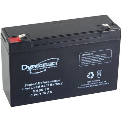 Dyno Europe Batterie au Plomb - 6 V, 10 Ah, 151x50x101 mm - Type de Batterie Dyno Europe Batterie au Plomb - 6 V, 10 Ah, 151x50x101 mm - Type de Batterie