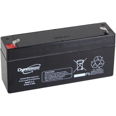 Dyno EUROPE BleiaKKU - 6 V - 3,2 Ah - Batterie au plomb compacte Dyno EUROPE BleiaKKU - 6 V - 3,2 Ah - Batterie au plomb compacte