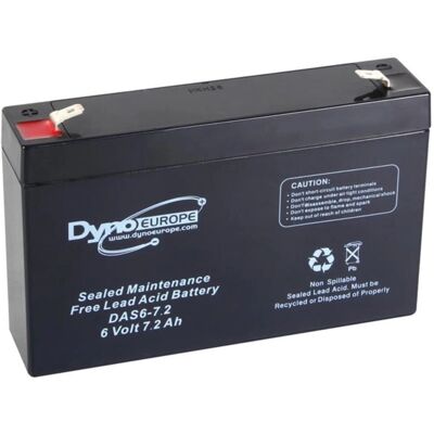 Dyno Europe Batterie au plomb-acide - 6V 7.2Ah - Compacte 150x34x100mm - Noire Dyno Europe Batterie au plomb-acide - 6V 7.2Ah - Compacte 150x34x100mm - Noire