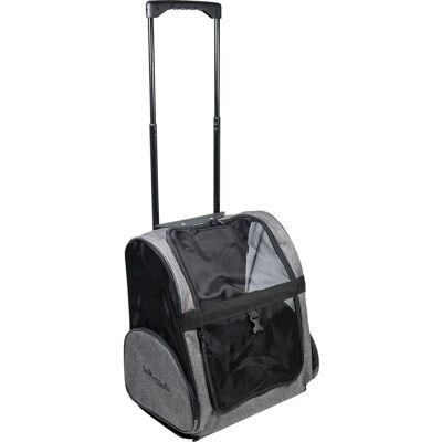 Jack and Vanilla Travel Pet Trolley - Ventilated Mesh, Side Pockets Jack and Vanilla Travel Pet Trolley - Ventilated Mesh, Side Pockets