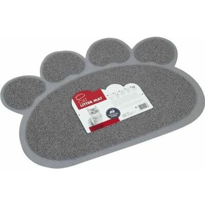 Tapis M-Pets Gris - Empreinte de Patte de Chat - 60x45cm - Publicité Tapis M-Pets Gris - Empreinte de Patte de Chat - 60x45cm - Publicité