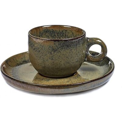 Serax Surface Espressokopp og underfat - 10cl Indi Grey Serax Surface Espressokopp og underfat - 10cl Indi Grey