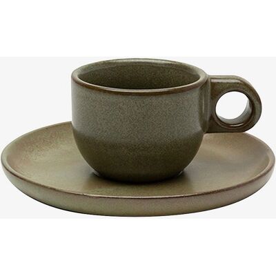 Serax Surface Camo Green 4-pakning - Kaffekopper og Underkopper Serax Surface Camo Green 4-pakning - Kaffekopper og Underkopper