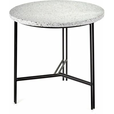 Table d'appoint en terrazzo et métal noir et gris de Serax - 40x40cm - Publicité Table d'appoint en terrazzo et métal noir et gris de Serax - 40x40cm - Publicité