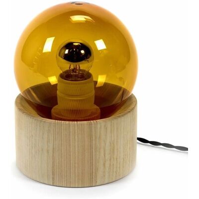 Serax - Full Moon - Bois naturel - Verre ambré - Lampe - Publicité Serax - Full Moon - Bois naturel - Verre ambré - Lampe - Publicité