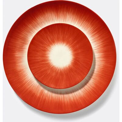 Serax - Dé Dessert Plate - Variation 5 - Bianco-Rosso - Dessert Plate Serax - Dé Dessert Plate - Variation 5 - Bianco-Rosso - Dessert Plate