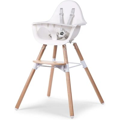 Childhome Evolu 2 Kinderstoel - Natuur / Wit Childhome Evolu 2 Kinderstoel - Natuur / Wit