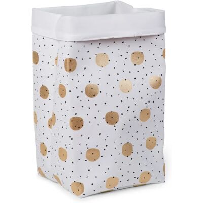 Childhome Canvas Storage Box - Gold Dots - 60cm Childhome Canvas Storage Box - Gold Dots - 60cm