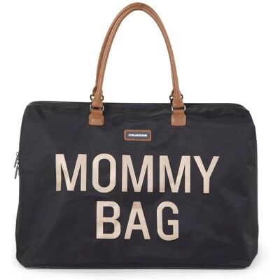 Childhome Black Gold Mommy Bag - Reusable Water-Resistant Changing Tote Childhome Black Gold Mommy Bag - Reusable Water-Resistant Changing Tote