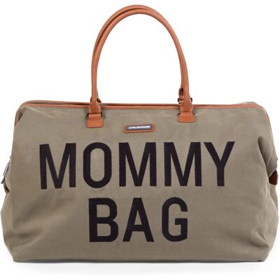 Childhome Mommy Bag Canvas Khaki - Resistente all'acqua, 58L, Elegante - Borsa fasciatoio Childhome Mommy Bag Canvas Khaki - Resistente all'acqua, 58L, Elegante - Borsa fasciatoio