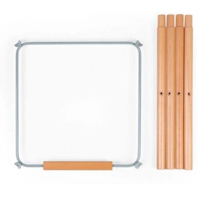 Conjunto de accesorios para silla alta Childhome Evolu + Reposa pies de madera - Natural/Menta Conjunto de accesorios para silla alta Childhome Evolu + Reposa pies de madera - Natural/Menta