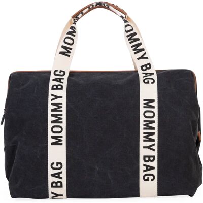 Childhome Mommy Bag Canvas Nero - Grande Borsa per Pannolini per Genitori Moderni Childhome Mommy Bag Canvas Nero - Grande Borsa per Pannolini per Genitori Moderni