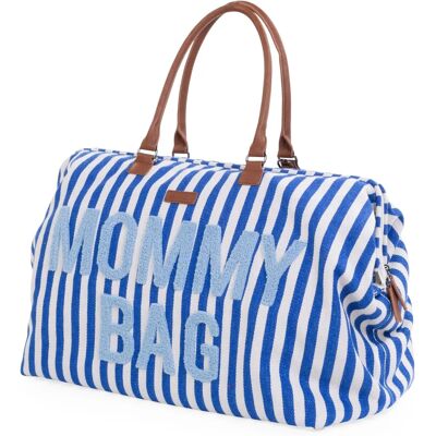 Childhome Borsa Fasciatoio Mommy Bag Rayate Blu/Bianco Childhome Borsa Fasciatoio Mommy Bag Rayate Blu/Bianco