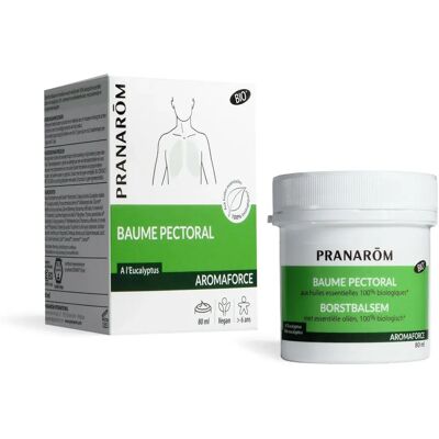 Pranarôm Baume Pectoral Aromaforce Bio - Eucalyptus & Herbes - Publicité Pranarôm Baume Pectoral Aromaforce Bio - Eucalyptus & Herbes - Publicité