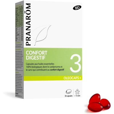 Pranarôm Oléocaps+ 3 Bio Verdauungsunterstützung - 30 Kapseln Pranarôm Oléocaps+ 3 Bio Verdauungsunterstützung - 30 Kapseln