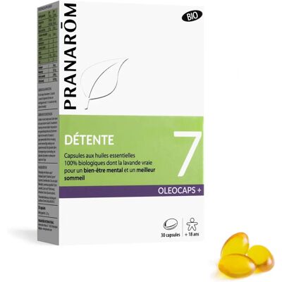 Pranarôm Oléocaps+ 7 Détente - Capsules d'Huiles Essentielles Bio Relaxation Pranarôm Oléocaps+ 7 Détente - Capsules d'Huiles Essentielles Bio Relaxation